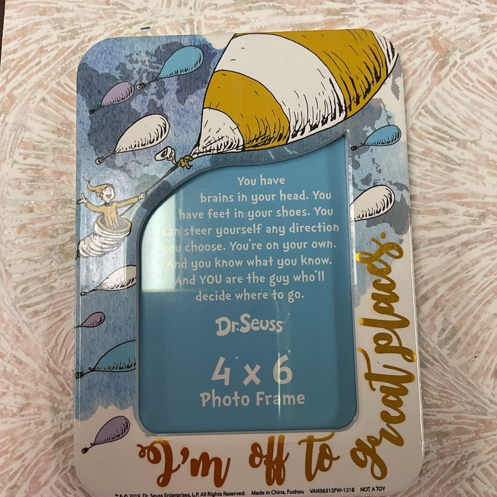 Dr. Seuss Blue and Yellow Photo Frame